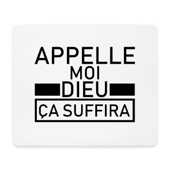 appelle moi dieu ça suffira - Mousepad (Querformat) - Weiß - Vorne