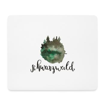 Schwarzwald Illustration - Mousepad (Querformat) - Weiß - Vorne