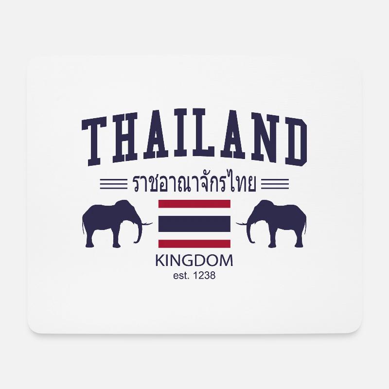 La Thaïlande - Tapis de souris (format paysage) - blanc