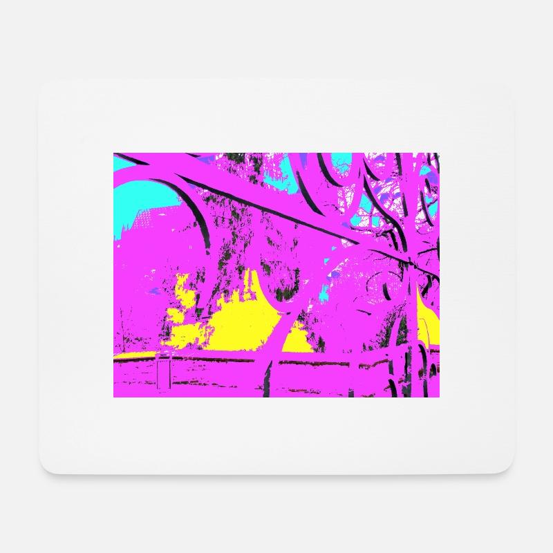 Lila Brücke in Pop Art - Mousepad (Querformat) - Weiß