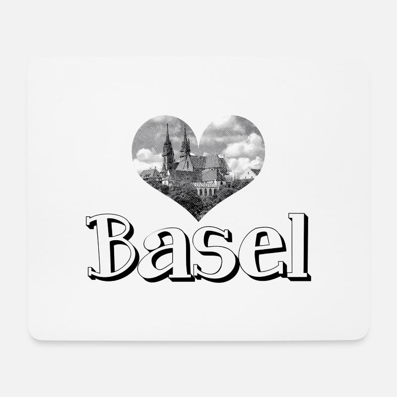 Basler Münster - Mousepad (Querformat) - Weiß