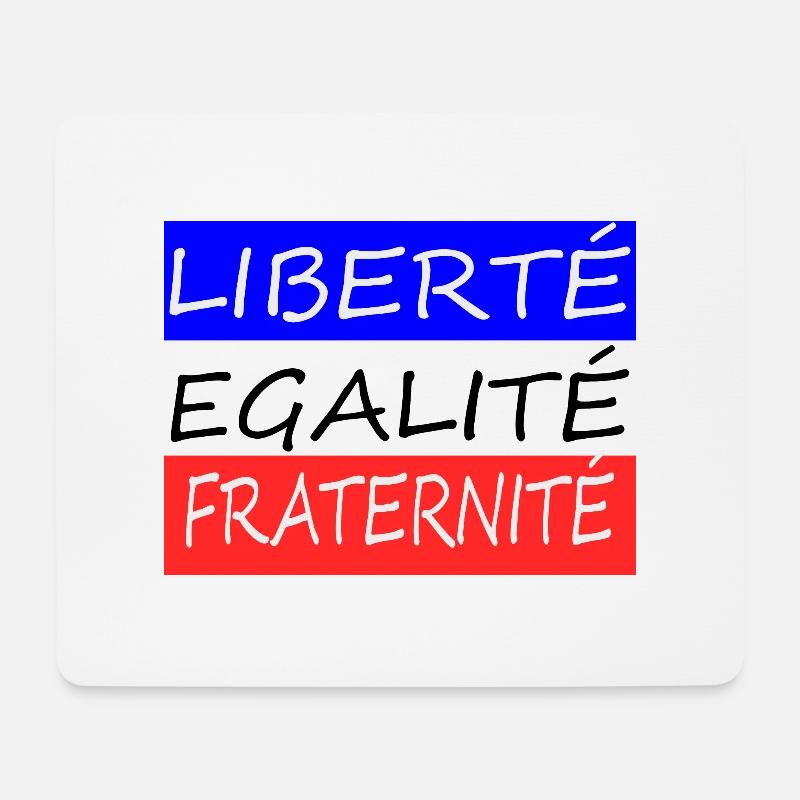 Freiheit Gleichheit Brüderlichkeit - Mousepad (Querformat) - Weiß