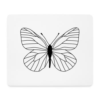 Butterfly white - Mouse Pad (horizontal) - white - Front