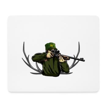 jagen hunting hunt jagd jäger hunter - Mousepad (Querformat) - Weiß - Vorne