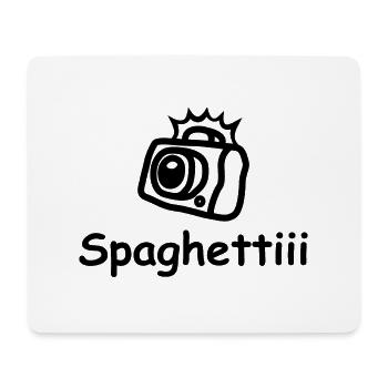 Spaghettiiiii - photographe - appareil photo - Tapis de souris (format paysage) - blanc - Devant