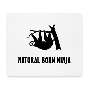 faultier natural born ninja klettern bouldern born - Mousepad (Querformat) - Weiß - Vorne