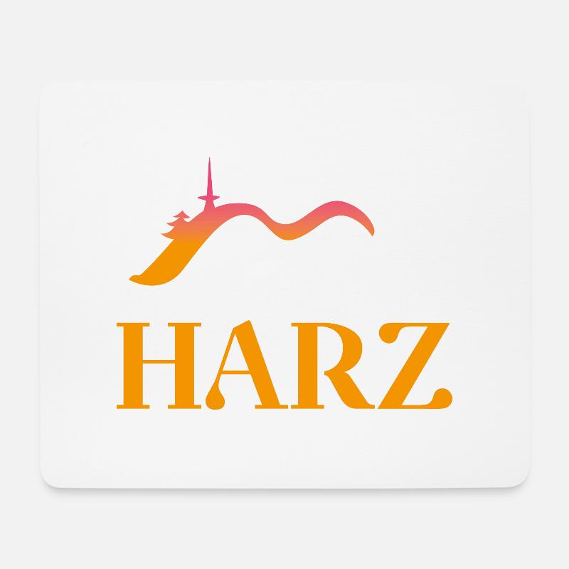 Heimat Harz Logo Version 2 - Mousepad (Querformat) - Weiß