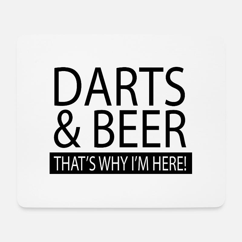 Darts - Mousepad (Querformat) - Weiß