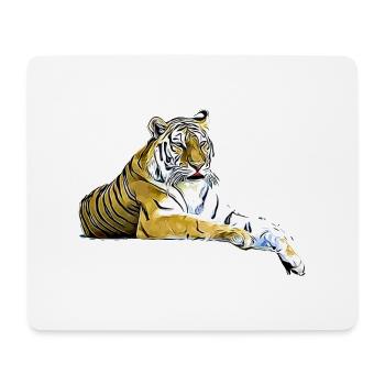 Tiger Raubkatze geschenkidee,Geschenk - Mousepad (Querformat) - Weiß - Vorne