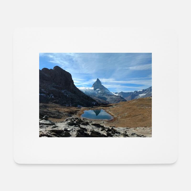 Matterhorn - Mousepad (Querformat) - Weiß