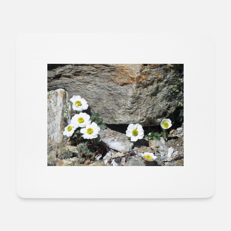 Alpine flowers - Mouse Pad (horizontal) - white