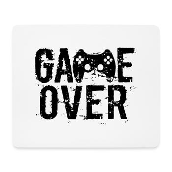 Game Over, trendiges Gamer Shirt - Mousepad (Querformat) - Weiß - Vorne