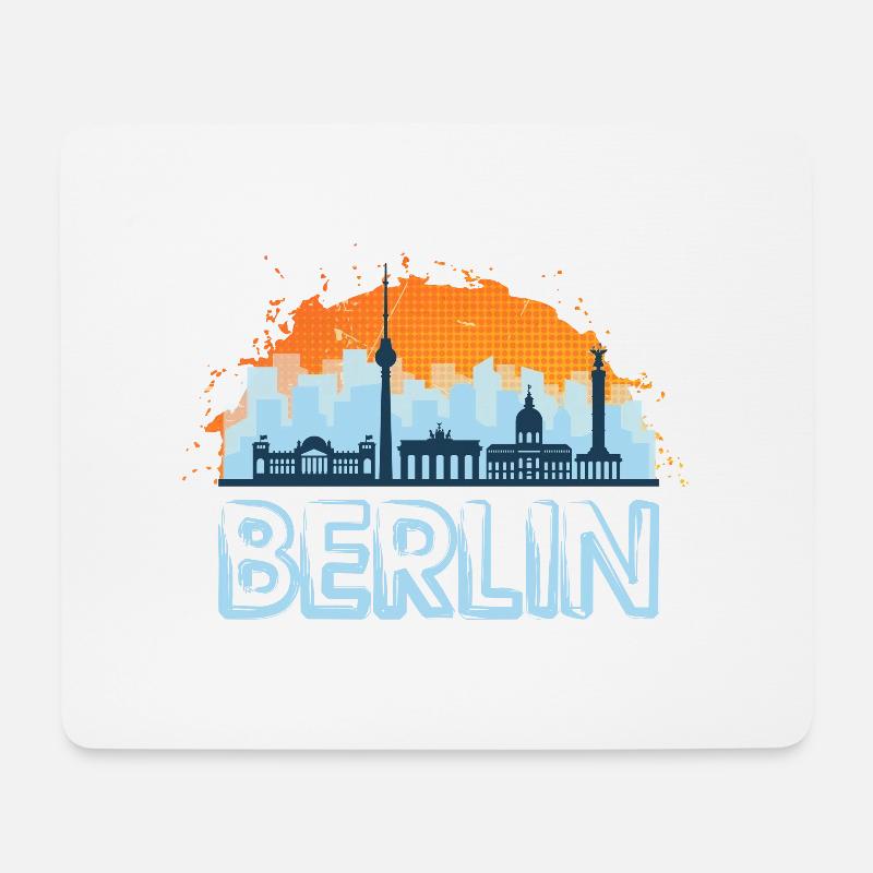 Berlin Deutschland Germany Skyline Stadt City - Mousepad (Querformat) - Weiß