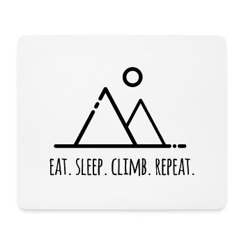 Eat.Sleep.Climb.Repeat - für Kletterer - Mousepad (Querformat) - Weiß - Vorne