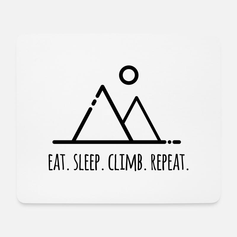 Eat.Sleep.Climb.Repeat - für Kletterer - Mousepad (Querformat) - Weiß