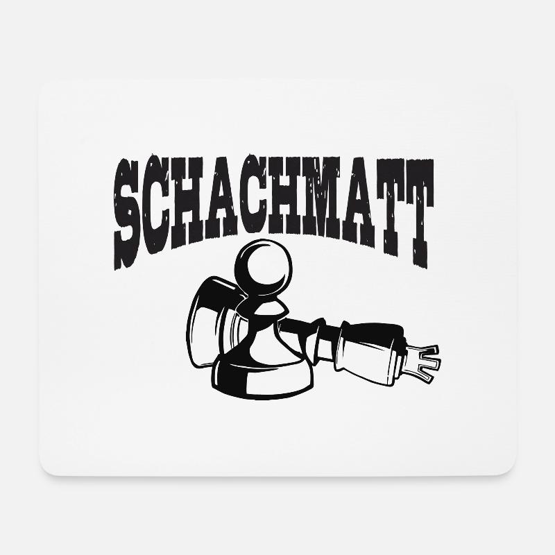 Schach und Schachmatt - Mousepad (Querformat) - Weiß