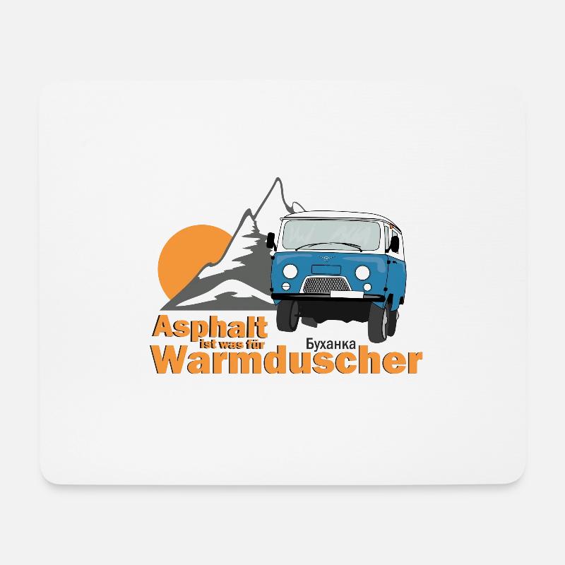 UAZ - Asphalt ist was für Warmduscher - Mousepad (Querformat) - Weiß