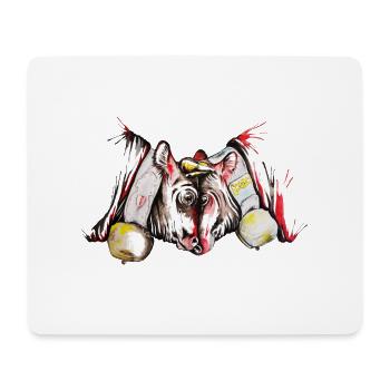 Herens cow, eringer - Mouse Pad (horizontal) - white - Front