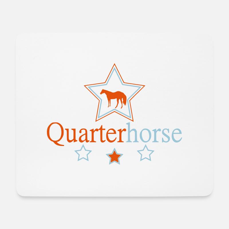 Quarterhorse 5 Sterne - Mousepad (Querformat) - Weiß