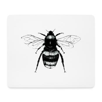 Minimalist bumblebee - Mouse Pad (horizontal) - white - Front