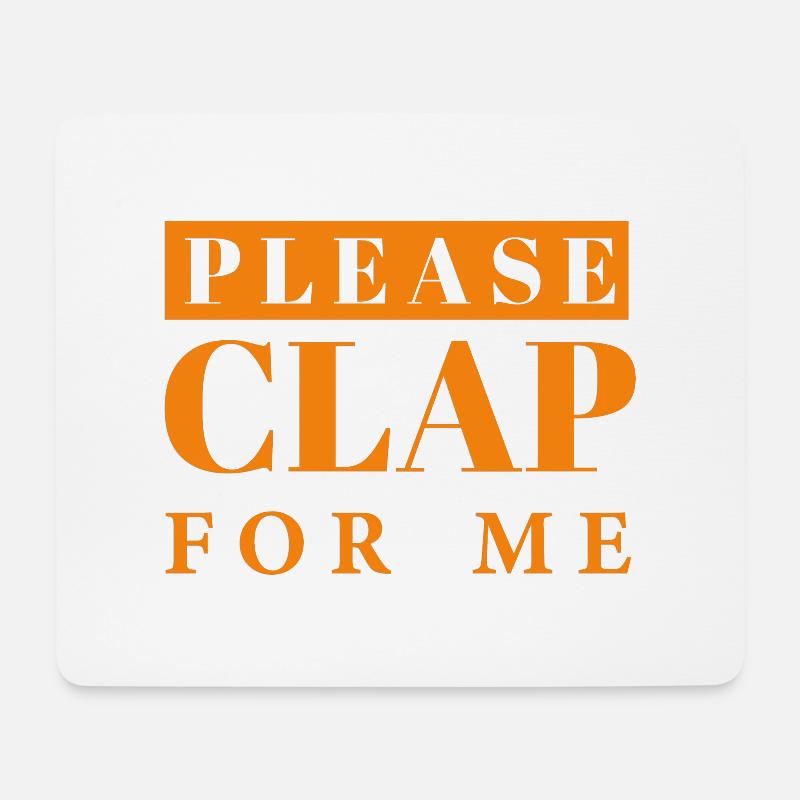 Applaus, Klatschen, Klatschen Hände- bitte klatschen für mich - Mousepad (Querformat) - Weiß