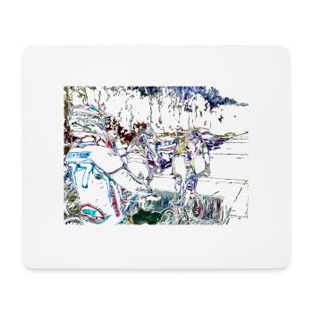 bmx - Tapis de souris (format paysage) - blanc - Devant