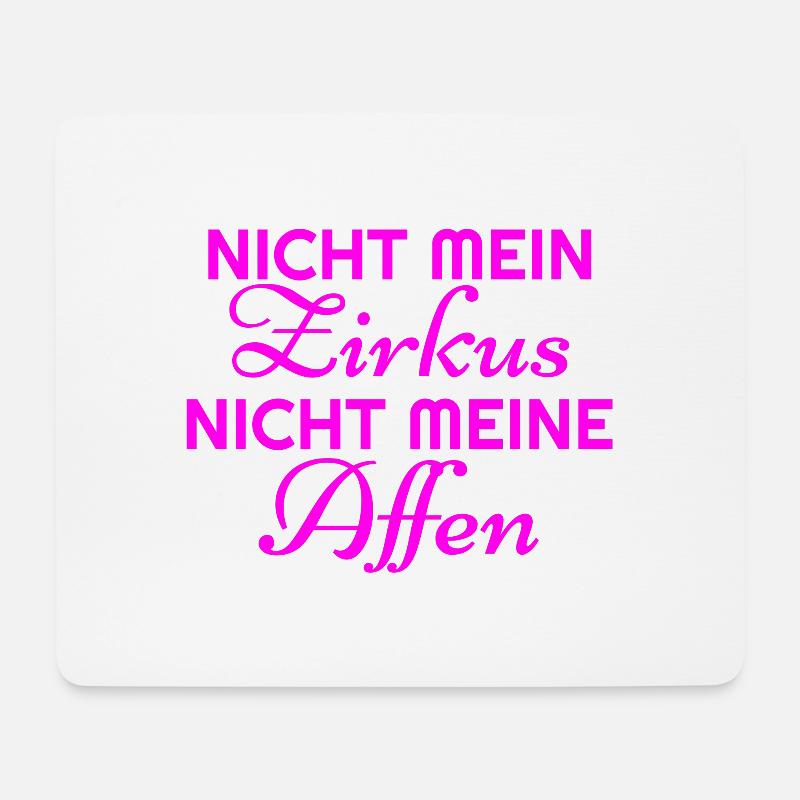 NICHT MEIN Zirkus NICHT MEINE Affen in rosa - Mousepad (Querformat) - Weiß