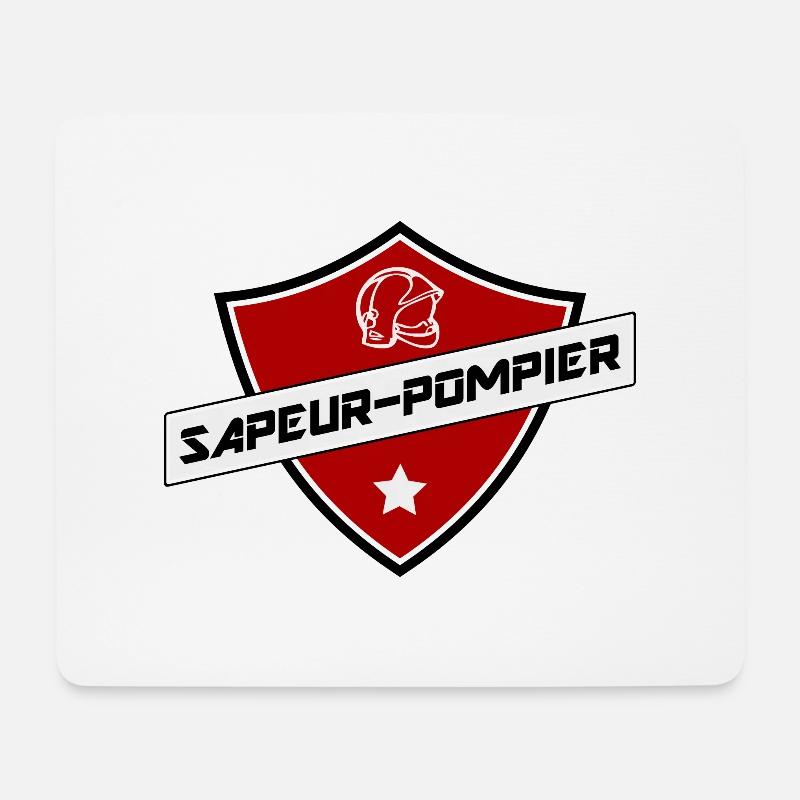 blason sapeur-pompier - Mousepad (Querformat) - Weiß