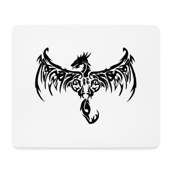 Dragon Tribal - Tapis de souris (format paysage) - blanc - Devant