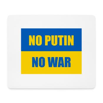 NO PUTIN NO WAR - Ukraine Flag - Mouse Pad (horizontal) - white - Front