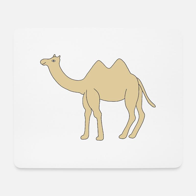 Einsames Kamel - Mousepad (Querformat) - Weiß