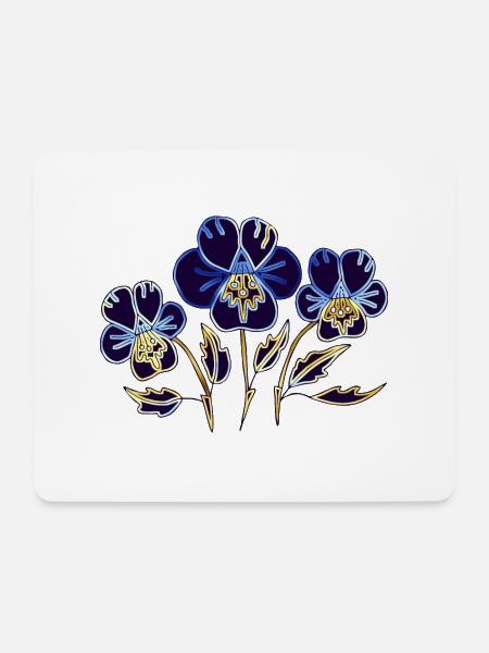 Blumen - Mousepad (Querformat) - Weiß