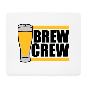 Beer Glass Brew Crew disant - Tapis de souris (format paysage) - blanc - Devant