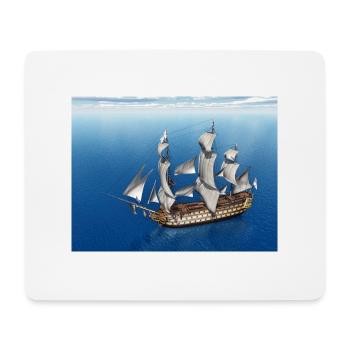 Voilier historique HMS Victory - Tapis de souris (format paysage) - blanc - Devant