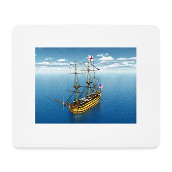Voilier historique HMS Victory - Tapis de souris (format paysage) - blanc - Devant