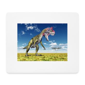 Dinosaurier Cryolophosaurus - Mousepad (Querformat) - Weiß - Vorne