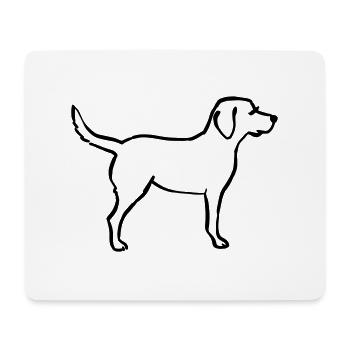 Labrador - Mousepad (Querformat) - Weiß - Vorne