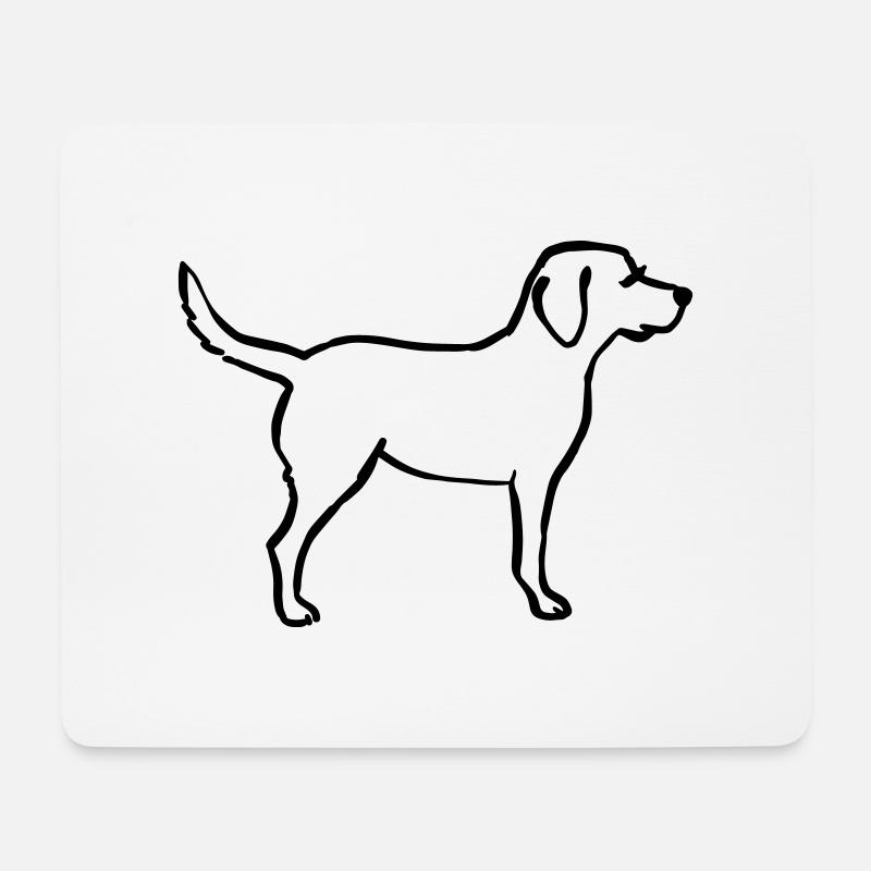 Labrador - Mousepad (Querformat) - Weiß