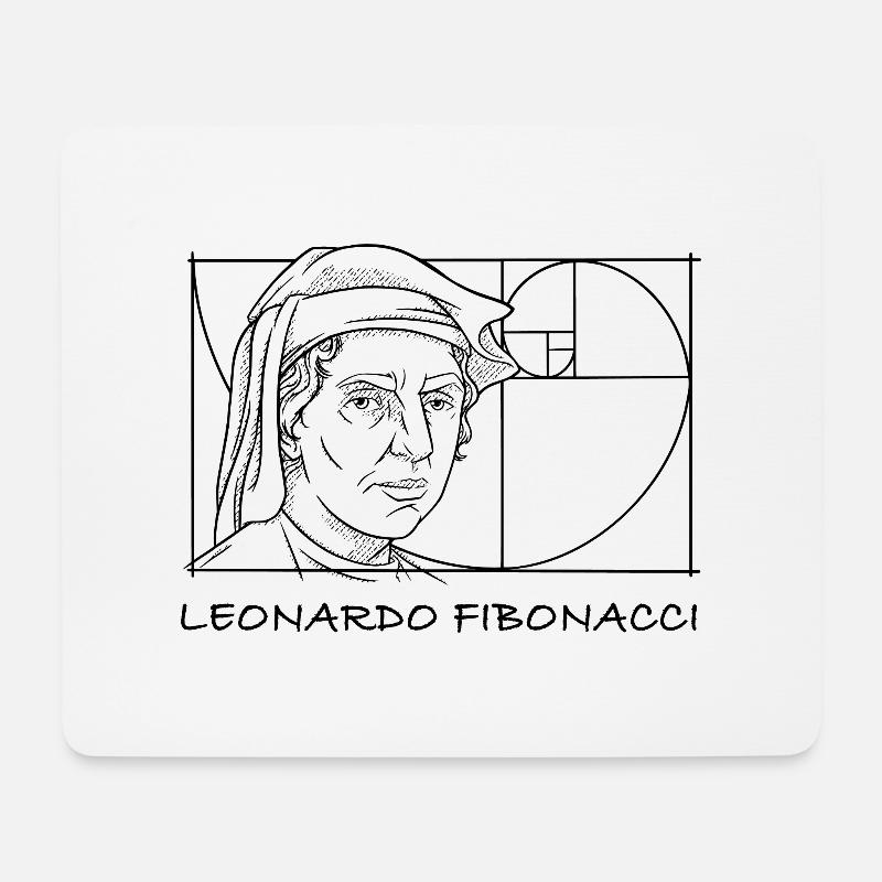 Leonardo Fibonacci Mathematiker Mathe Reihe Folge - Mousepad (Querformat) - Weiß
