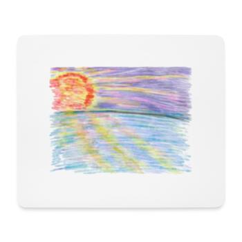 Sonnenuntergang - Mousepad (Querformat) - Weiß - Vorne