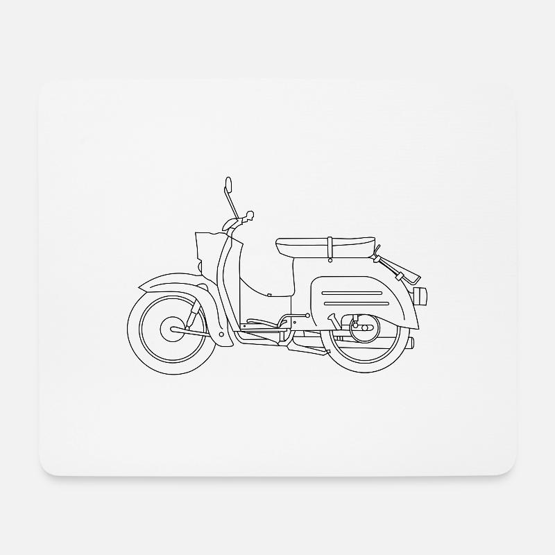 Simson Schwalbe KR51 Blueprint hell - Mousepad (Querformat) - Weiß