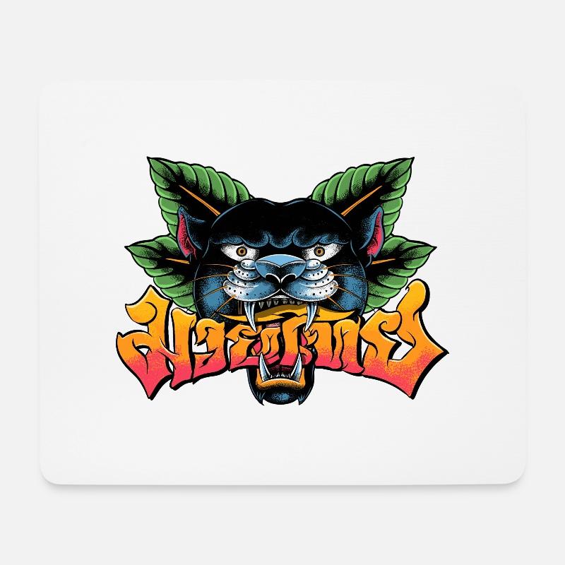Muay Thai Boxing Panther - Mousepad (Querformat) - Weiß