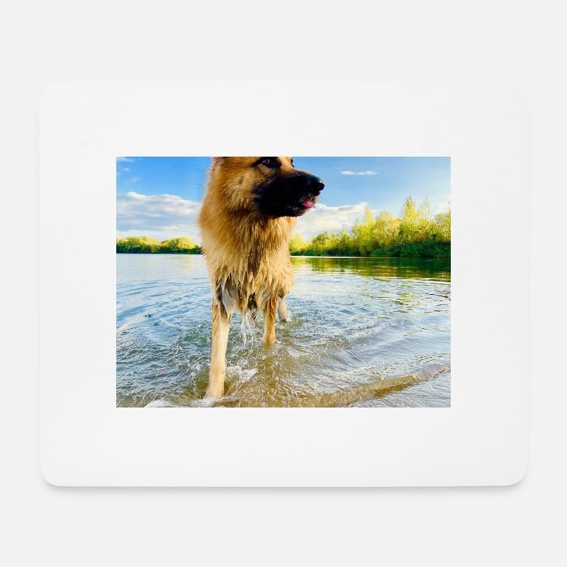 Altdeutscher Schäferhund - Mousepad (Querformat) - Weiß