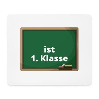 Schulanfänger Shirt mit Namen Erste Klasse Schule - Mousepad (Querformat) - Weiß - Vorne