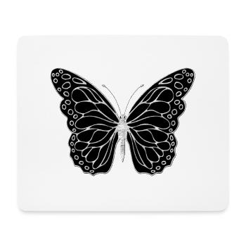 Papillon - Tapis de souris (format paysage) - blanc - Devant