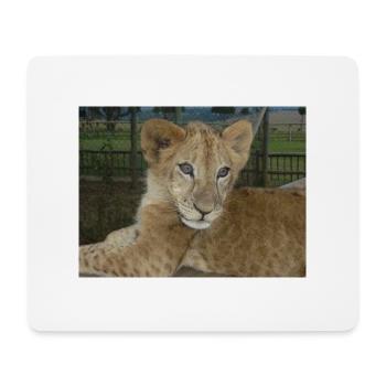 Close-up of Lion cub - Mouse Pad (horizontal) - white - Front