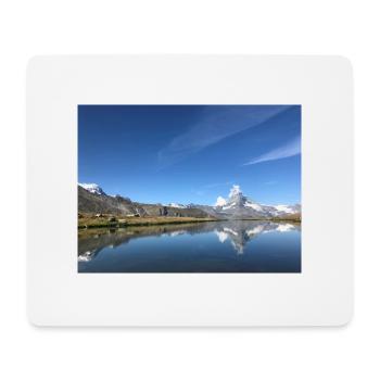 Breithorn and Matterhorn with lake in the background - Mouse Pad (horizontal) - white - Front
