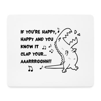 T REX CLAP HAND - Mouse Pad (horizontal) - white - Front