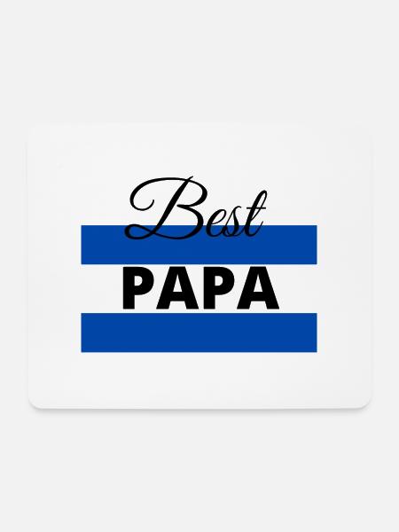 Best Papa - Mousepad (Querformat) - Weiß