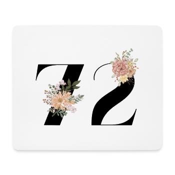 72nd Anniversary Flowers (Gift of 72 years) - Mouse Pad (horizontal) - white - Front